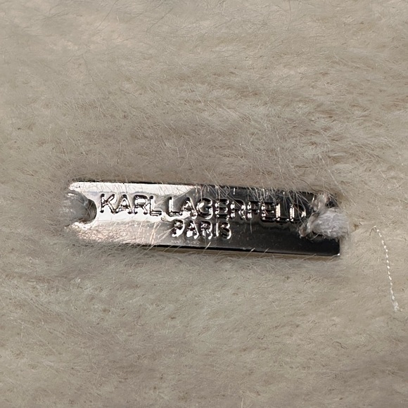 Women’s Karl Lagerfeld Paris Ivory Shawl/Wrap or Scarf with Embellishments - Picture 2 of 14